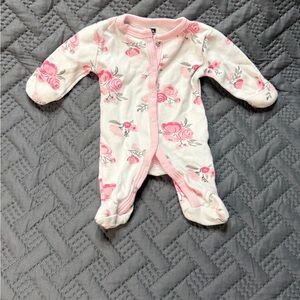 Floral Pink Baby One Piece